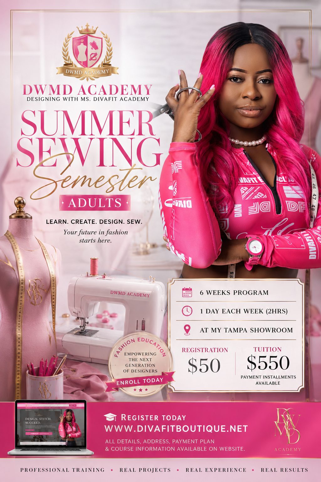 Summer Sewing Semester (Adults)-Fashion Foundations Certificate