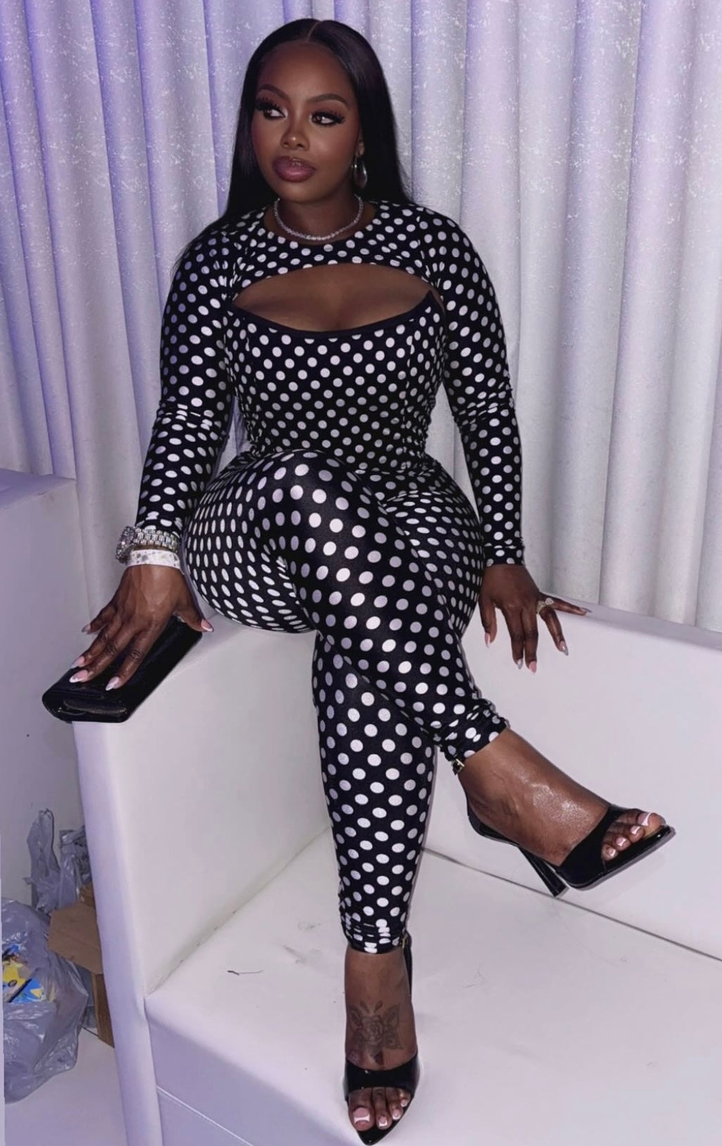 Polka Dots Corset Bodysuit