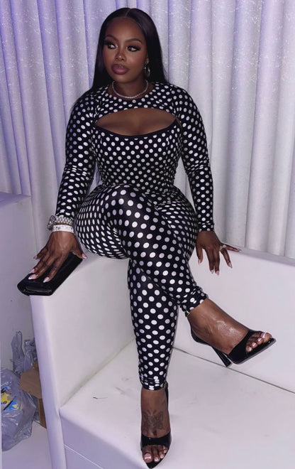 Polka Dots Corset Bodysuit